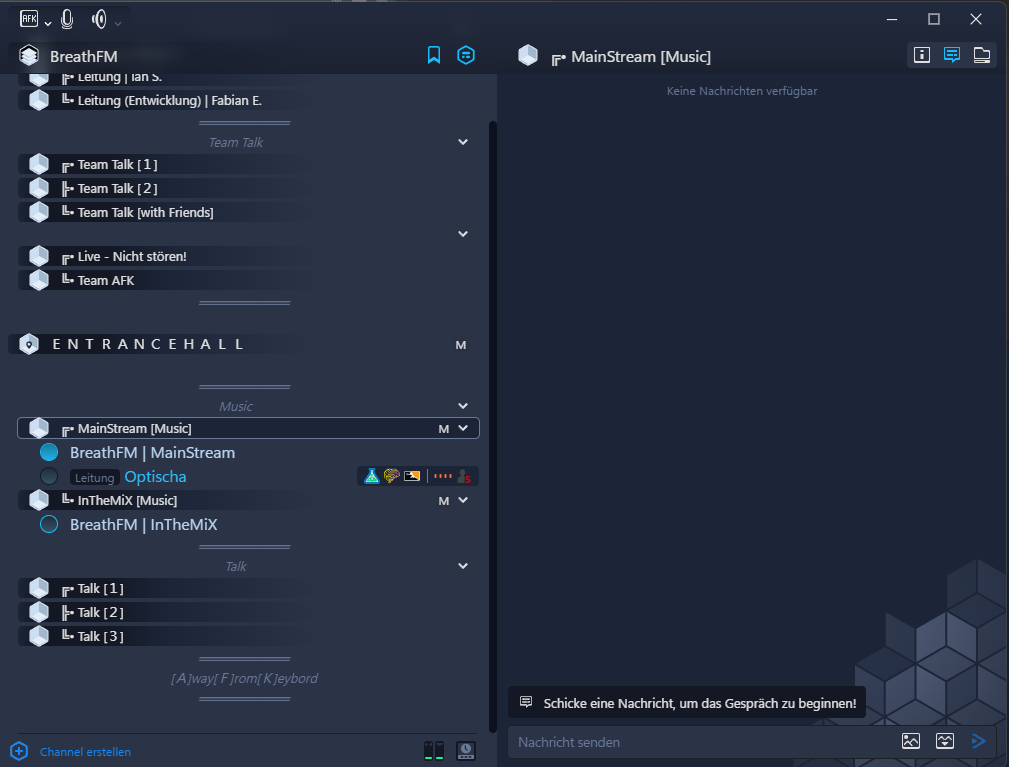 Teamspeak Bot Screenshot